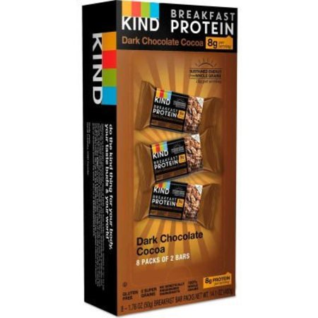 KIND KIND® Breakfast Protein Bars, Dark Chocolate Cocoa, 50 g, 8/Box 25954